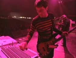 Steve with Mackie Mixing Desk and Fender Precision Bass