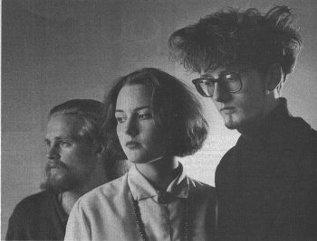 Pulp in 1983, l-r: Timm Allcard, Saskia Cocker, Jarvis Cocker