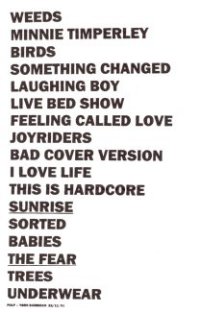 Pulp setlist for York Barbican Centre, 21 November 2001