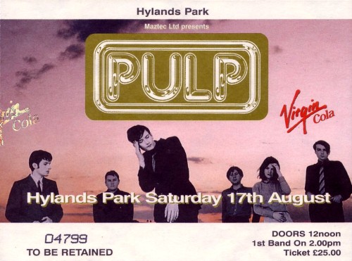 Pulp ticket for V96 Festival