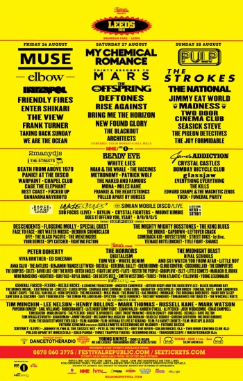 Leeds Festival 2011 poster