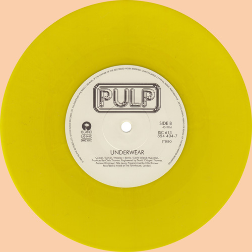 Pulp Common People 7 inch yellow vinyl