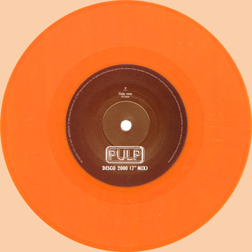 Pulp Disco 2000 7 inch orange vinyl