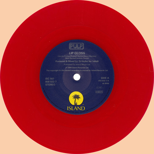 Pulp Lipgloss 7 inch red vinyl